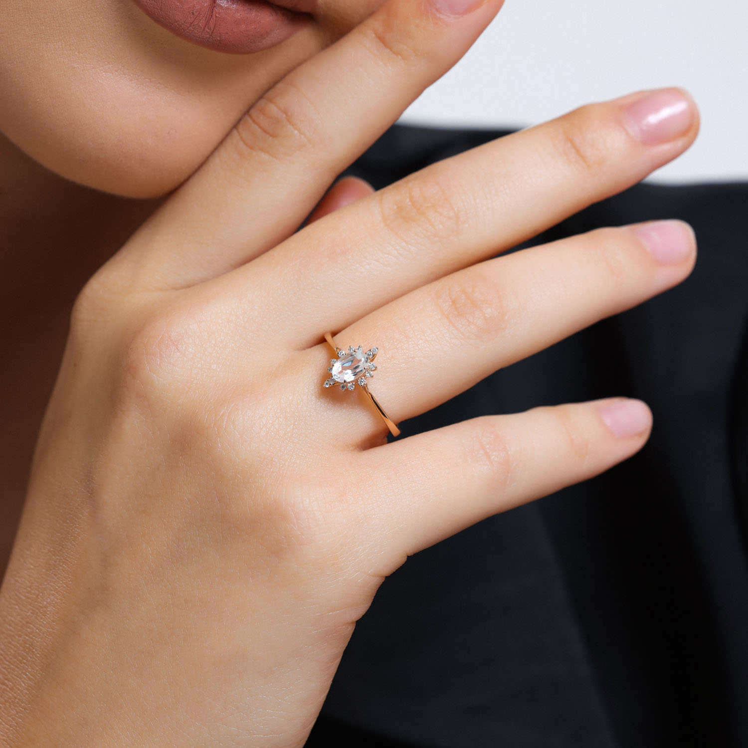 0.70 Karat Pırlantalı Lotus Vintage Yüzük - VNGYZR5012-2