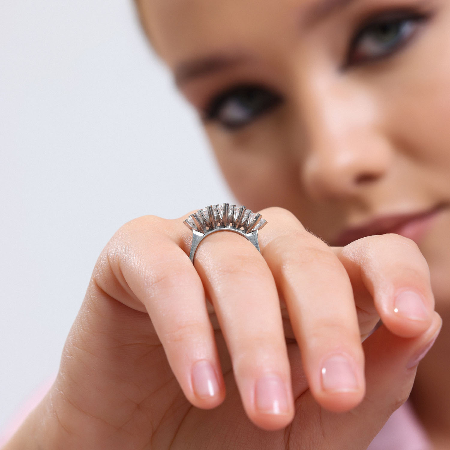 0.80 Karat Pırlanta Beştaş Yüzük  - YA005007-0.80