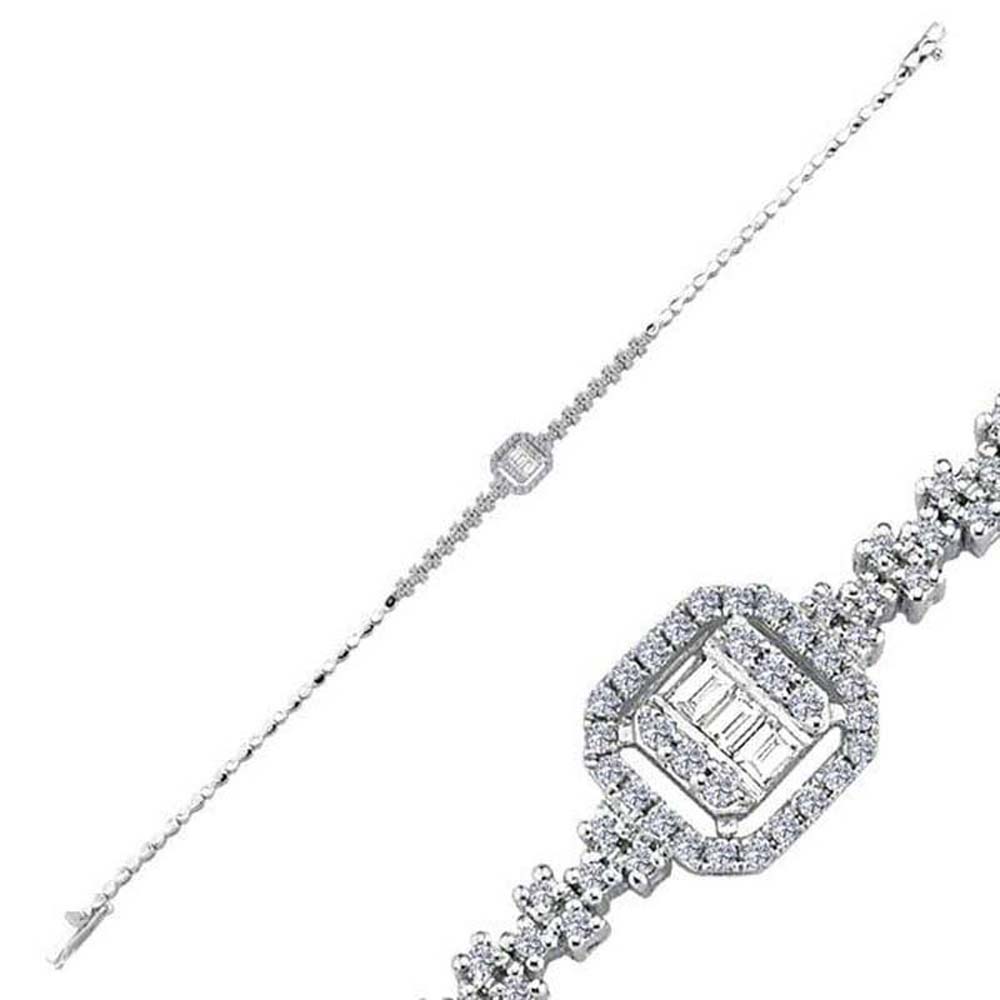 0,85 Karat Pırlanta Baget Bileklik - BLK4214