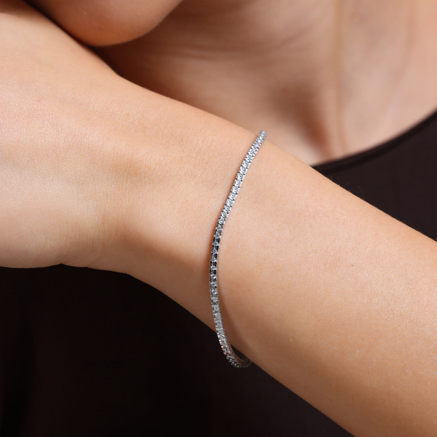 0.85 Karat Pırlanta Su Yolu Bileklik - SYLBLK666-001