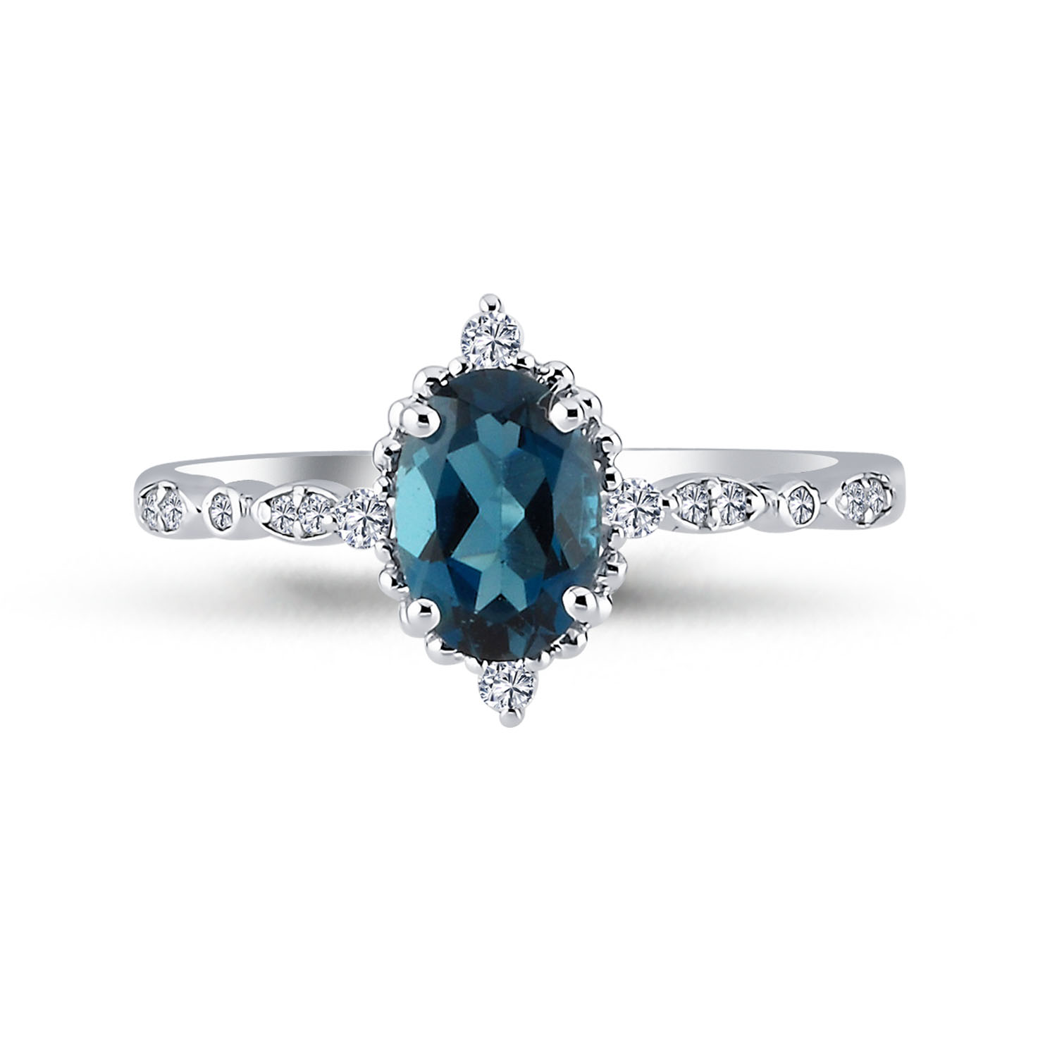 0.87 Karat Pırlantalı Lotus Vintage Yüzük - VNGYZB5006-2