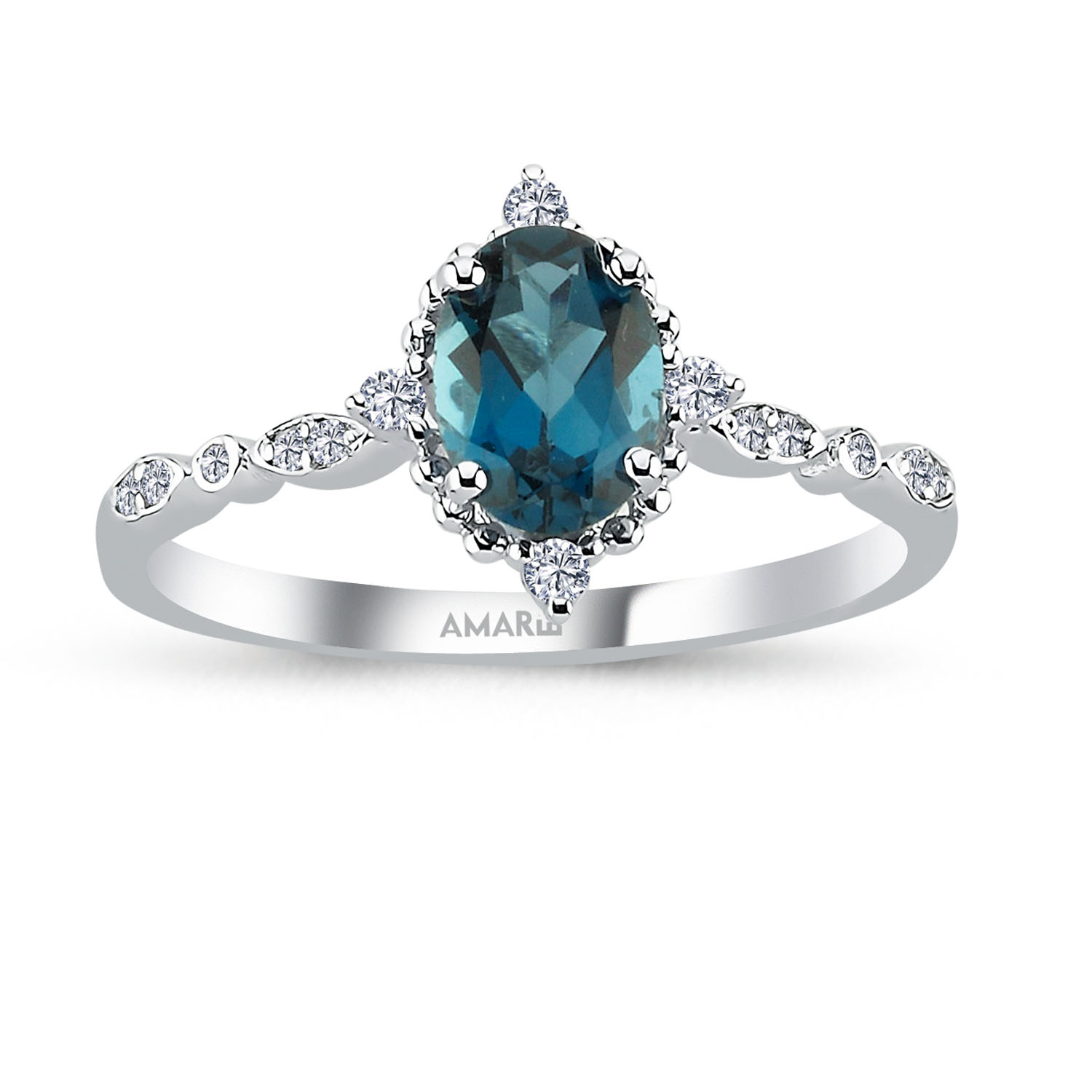 0.87 Karat Pırlantalı Lotus Vintage Yüzük - VNGYZB5006-2