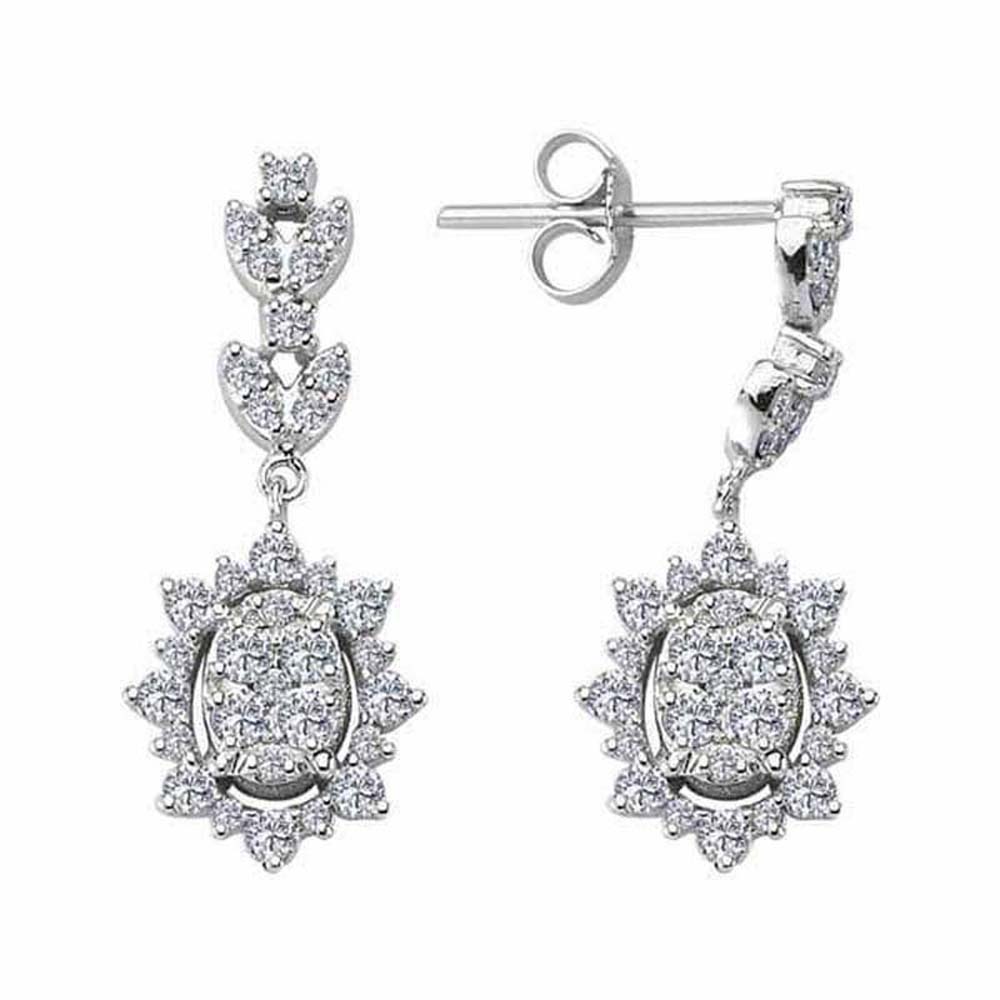 1,04 Karat Fantezi Pırlanta Küpe - B004176