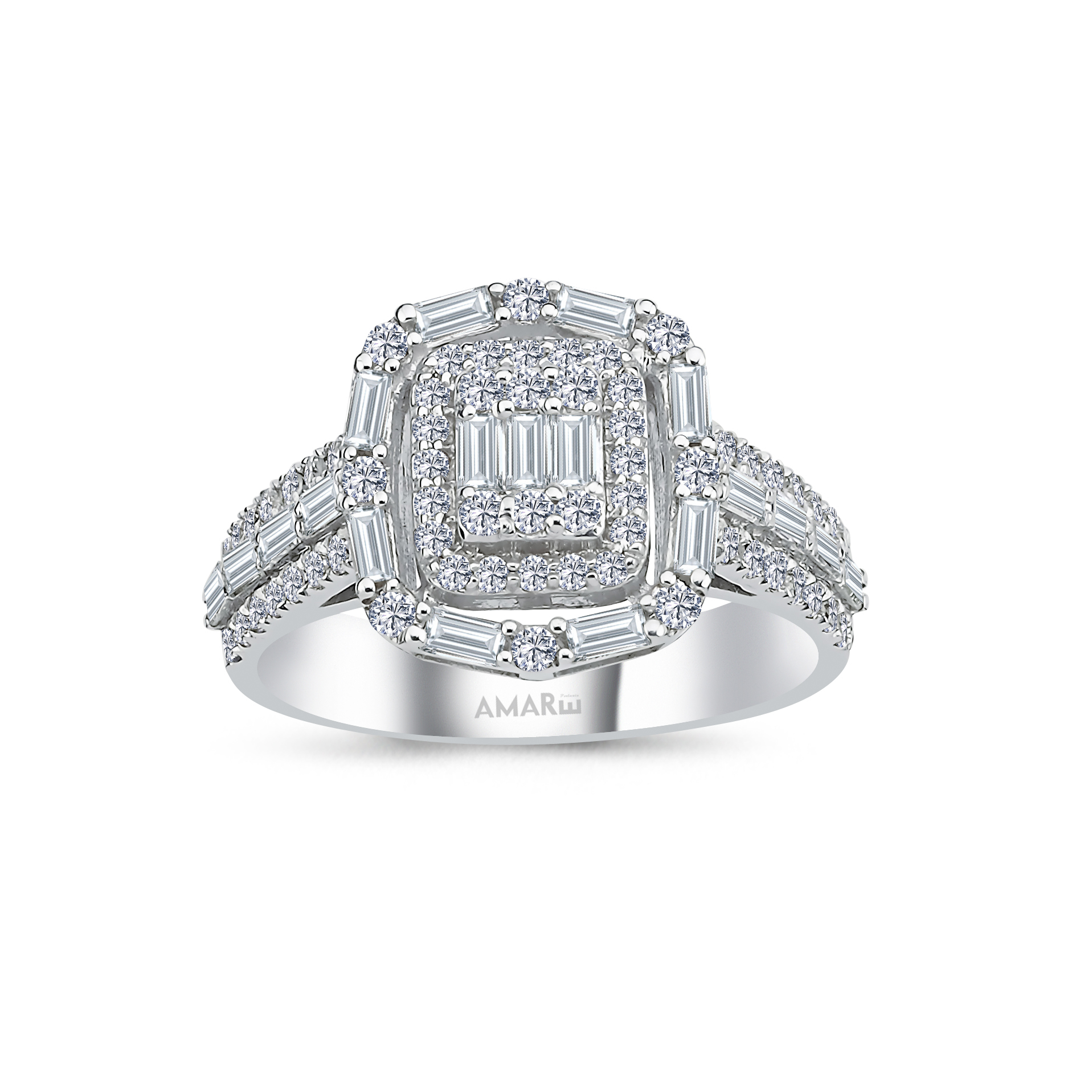 1.09 Karat Pırlanta Baget Yüzük