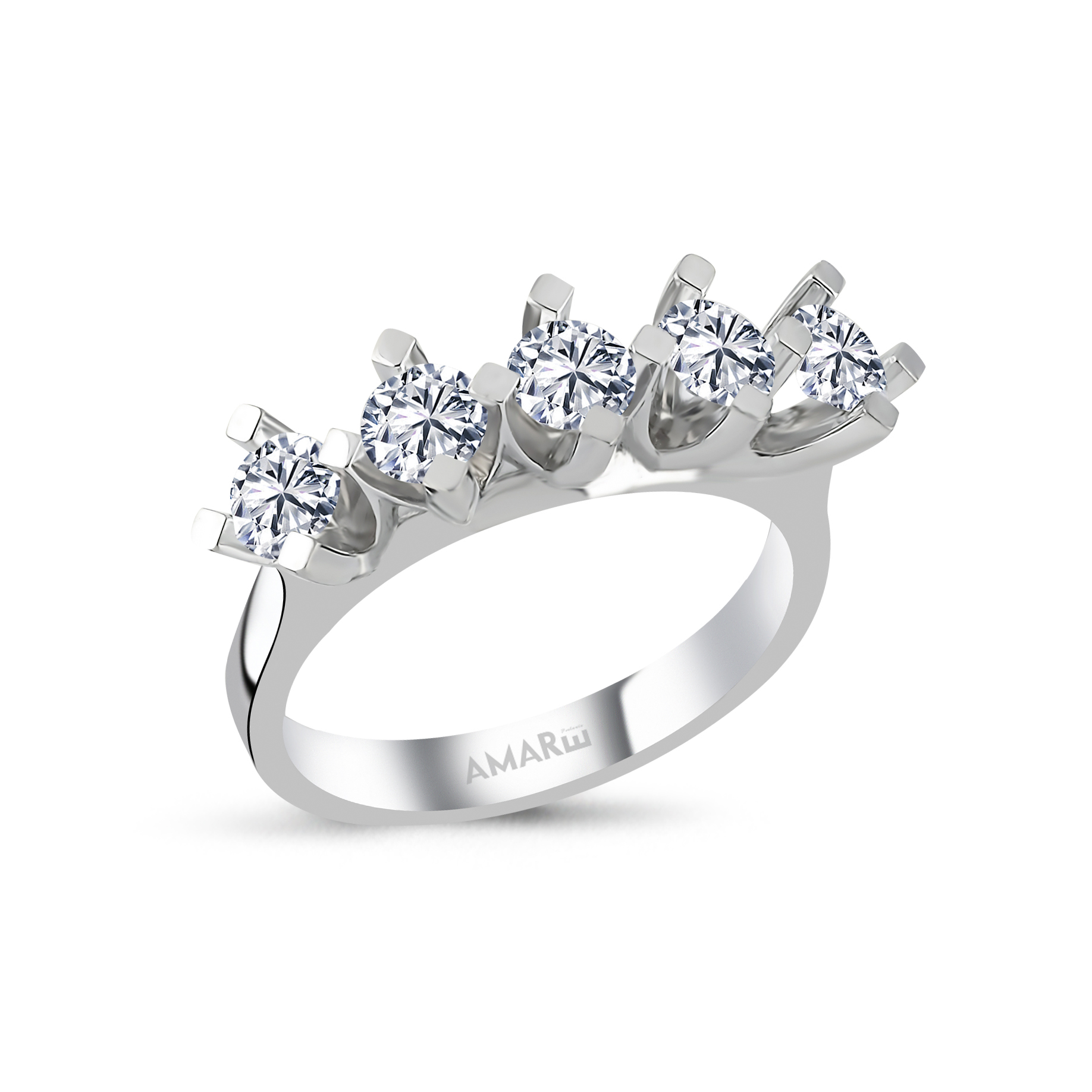 1.20 Karat Pırlanta Beştaş Yüzük - YA005007-1.20