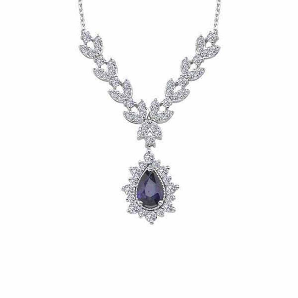 1,70 Karat Safirli Pırlanta Kolye - B004143