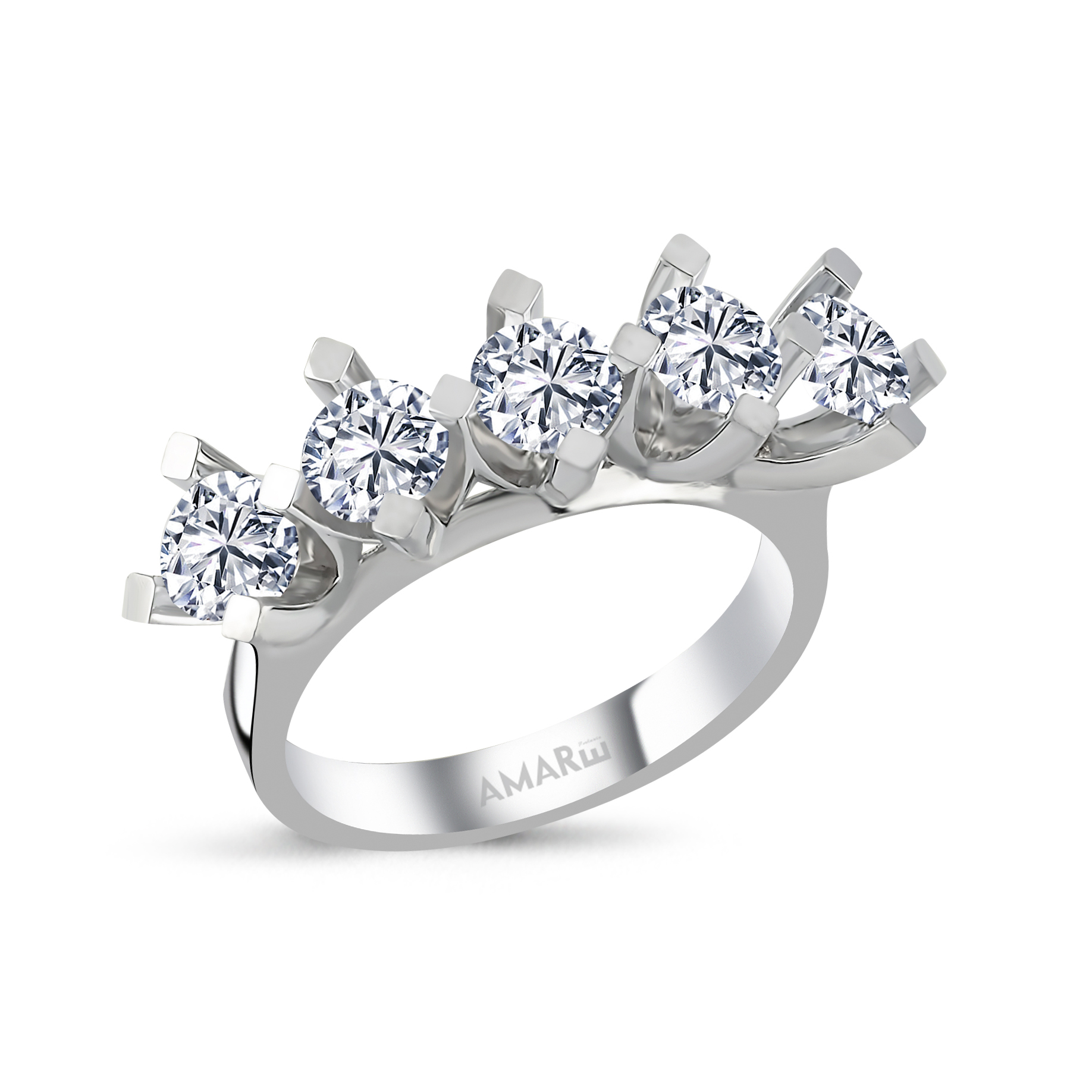 1.95 Karat Pırlanta Beştaş Yüzük - YA005007-1.95