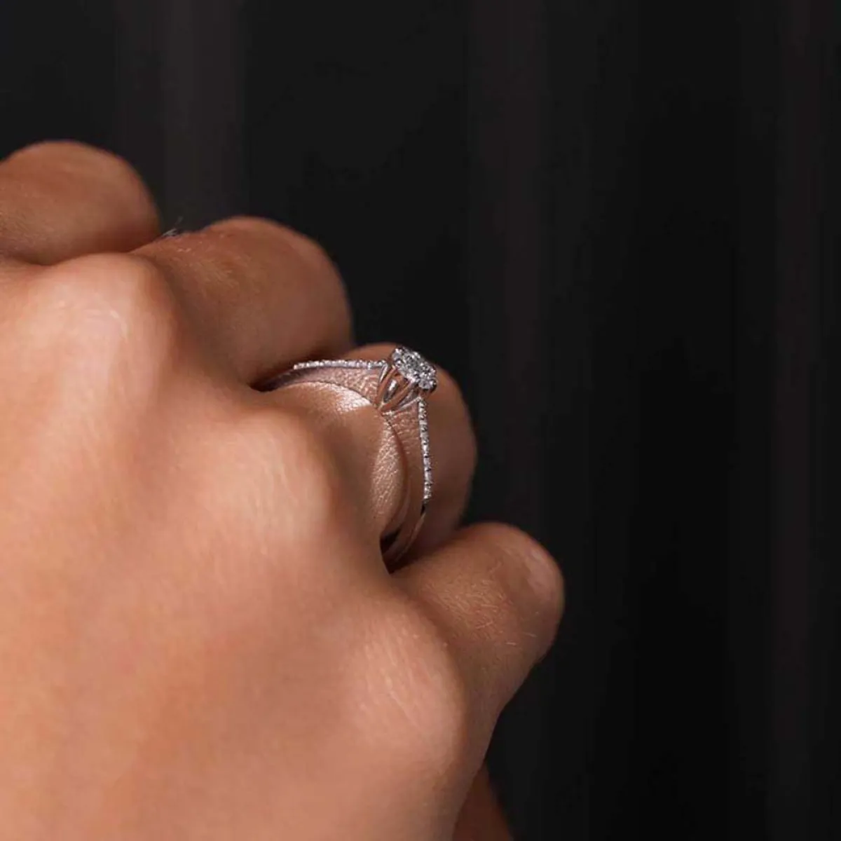 0.14 Karat Pırlanta Koronet Yüzük